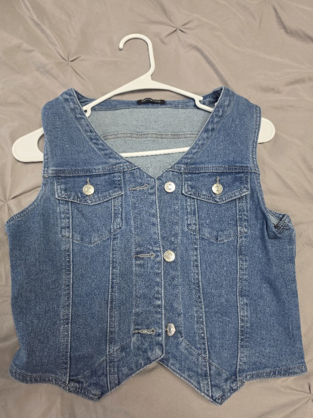 Classic Women's Denim Vest - Blue